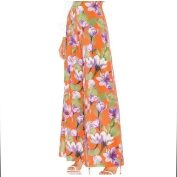Alice + Olivia Floral Wide Leg Pants size 10 - Picture 3 of 6